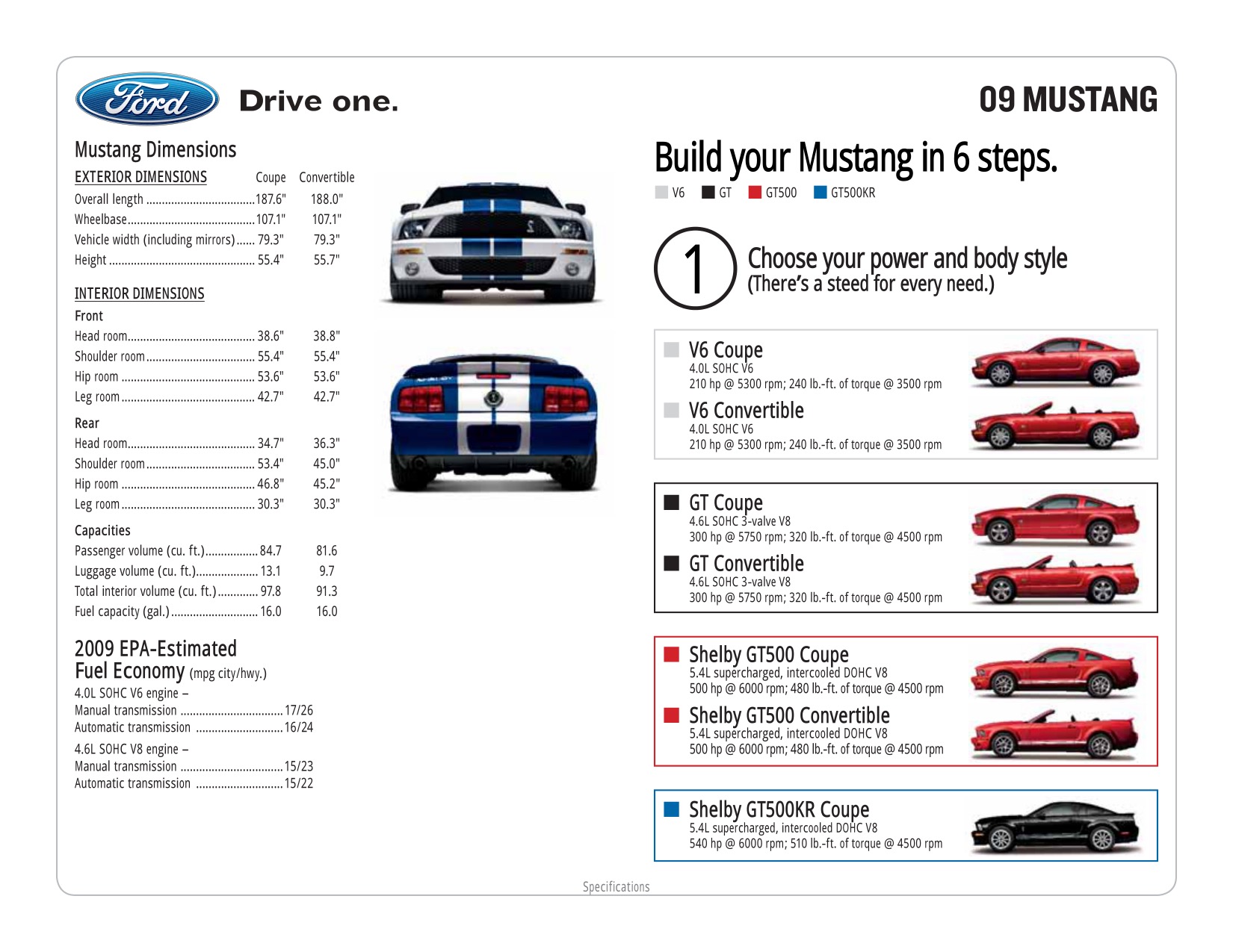2009 Ford Mustang Brochure Page 3